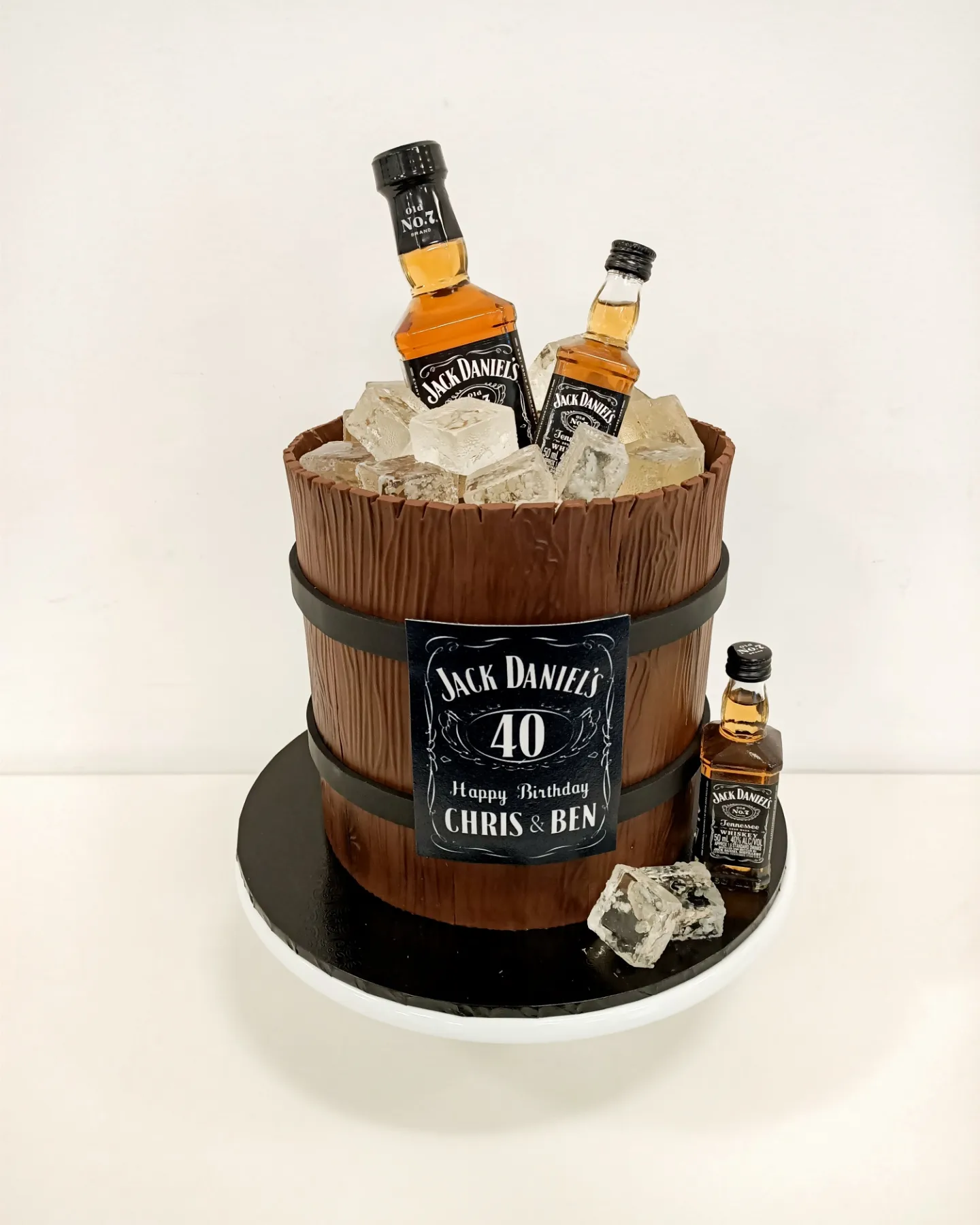 Jack Daniels barrel cake for birthday celebrations Gold Coast