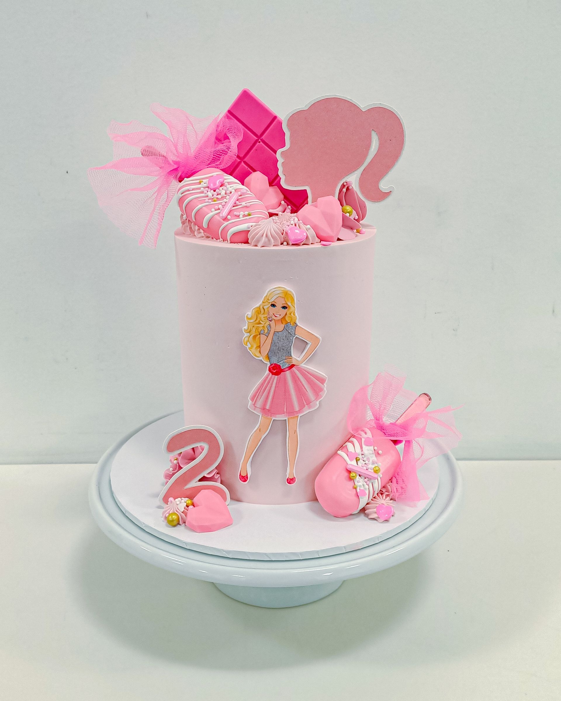 Barbie themed kids birthday cake on the Gold Coast