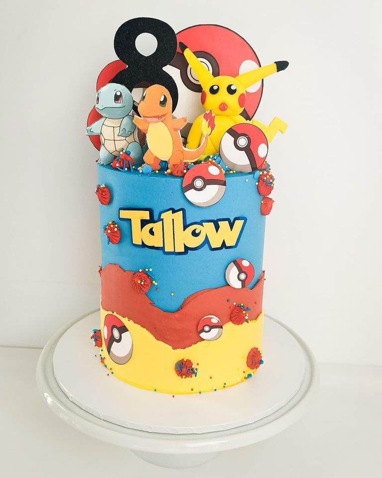 Pokemon themed kids birthday cake on the Gold Coast