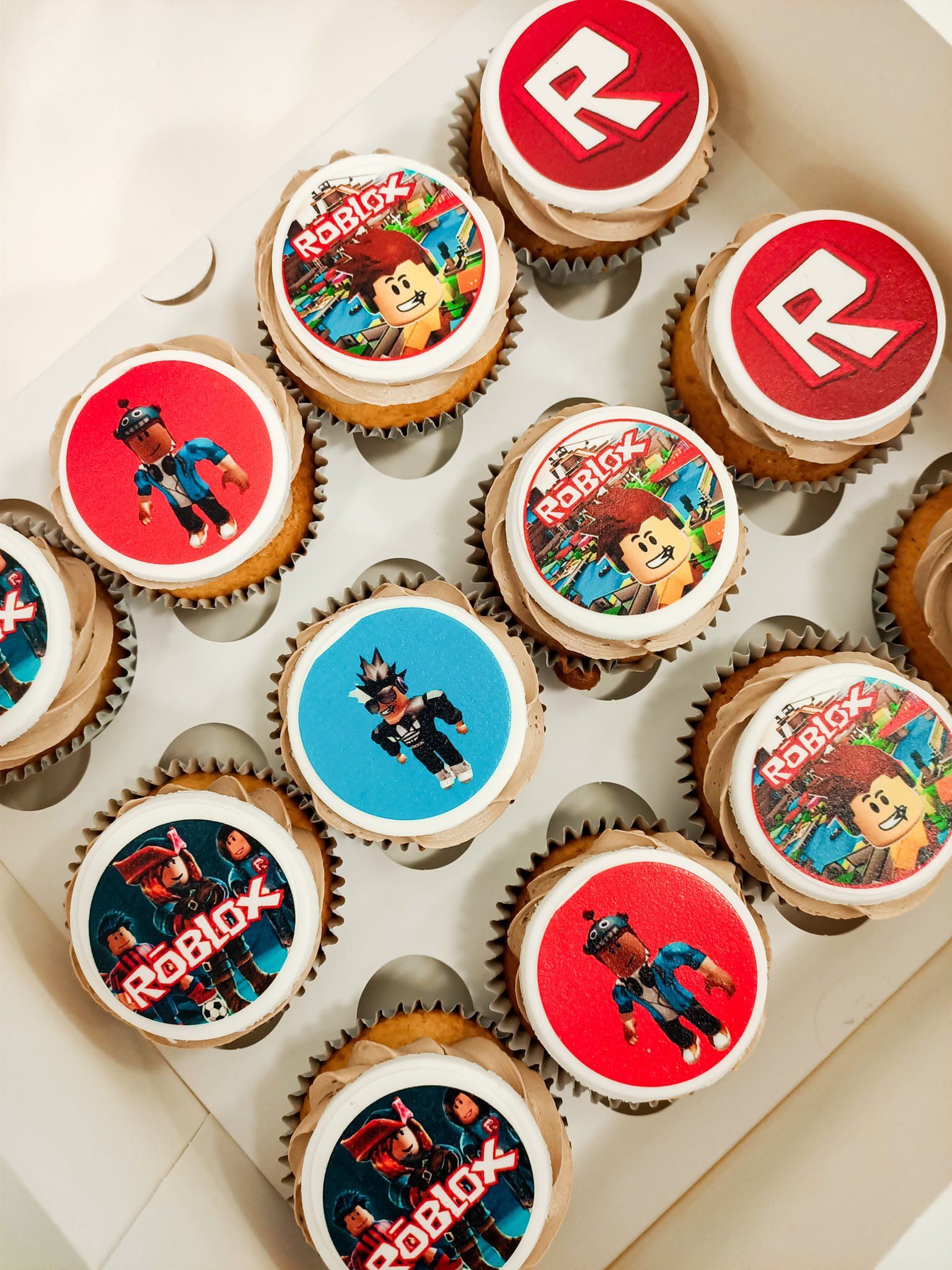 Roblox themed cupcakes for kids birthday Gold Coast