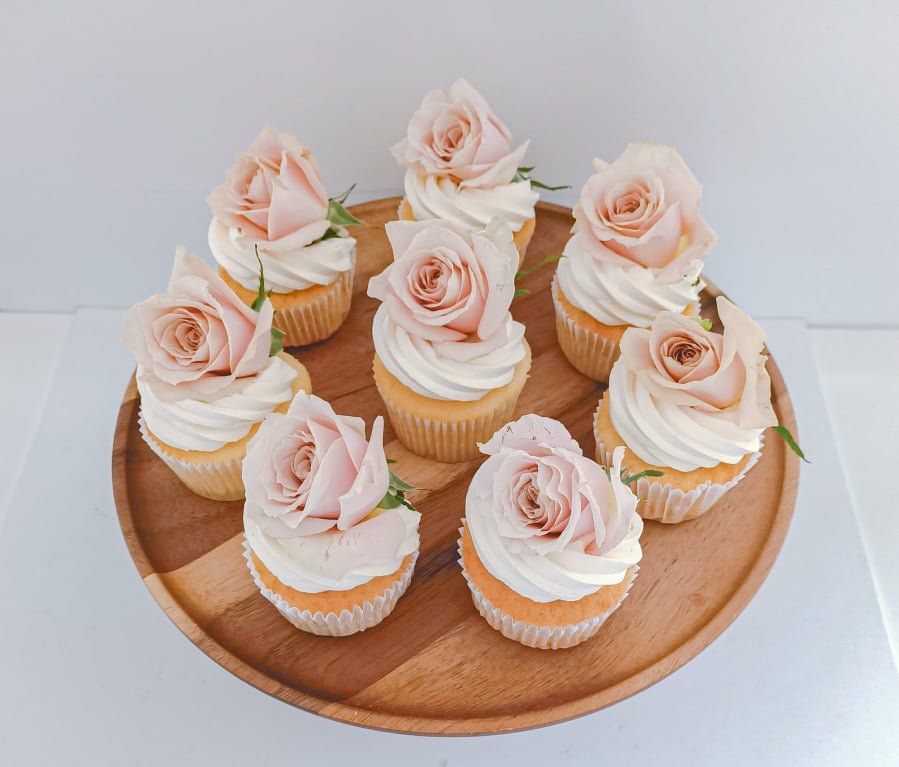 Cupcakes with flowers Gold Coast