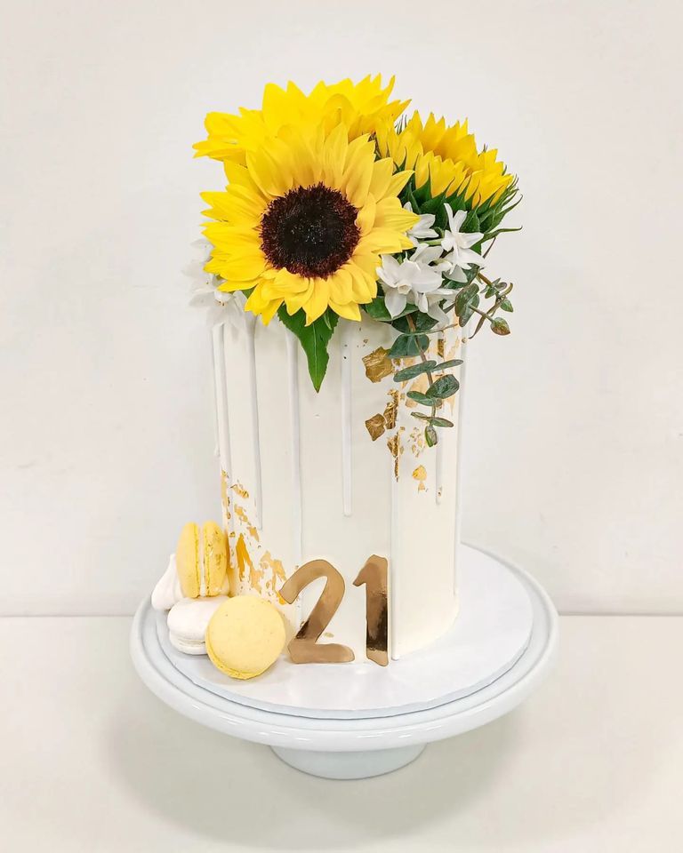 Sunflower drip cake for birthday celebrations Gold Coast