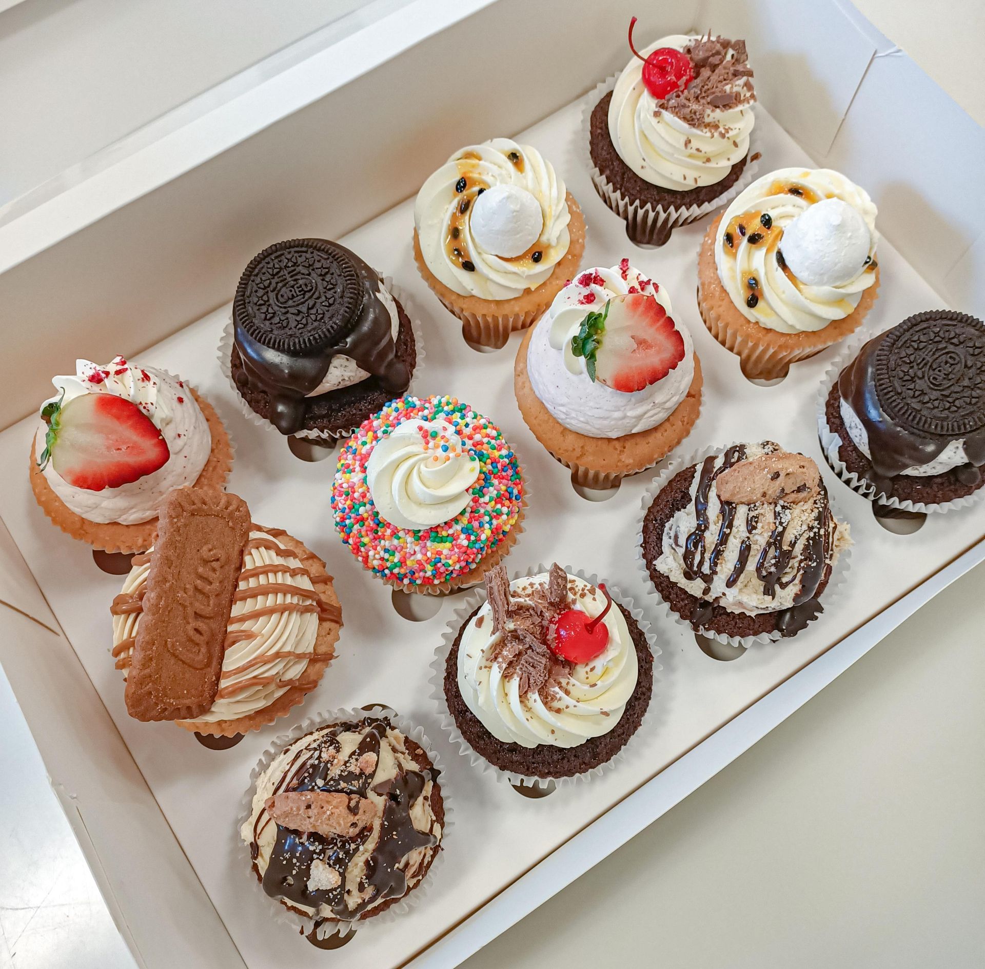 Freshly baked cupcakes in assorted flavours Gold Coast