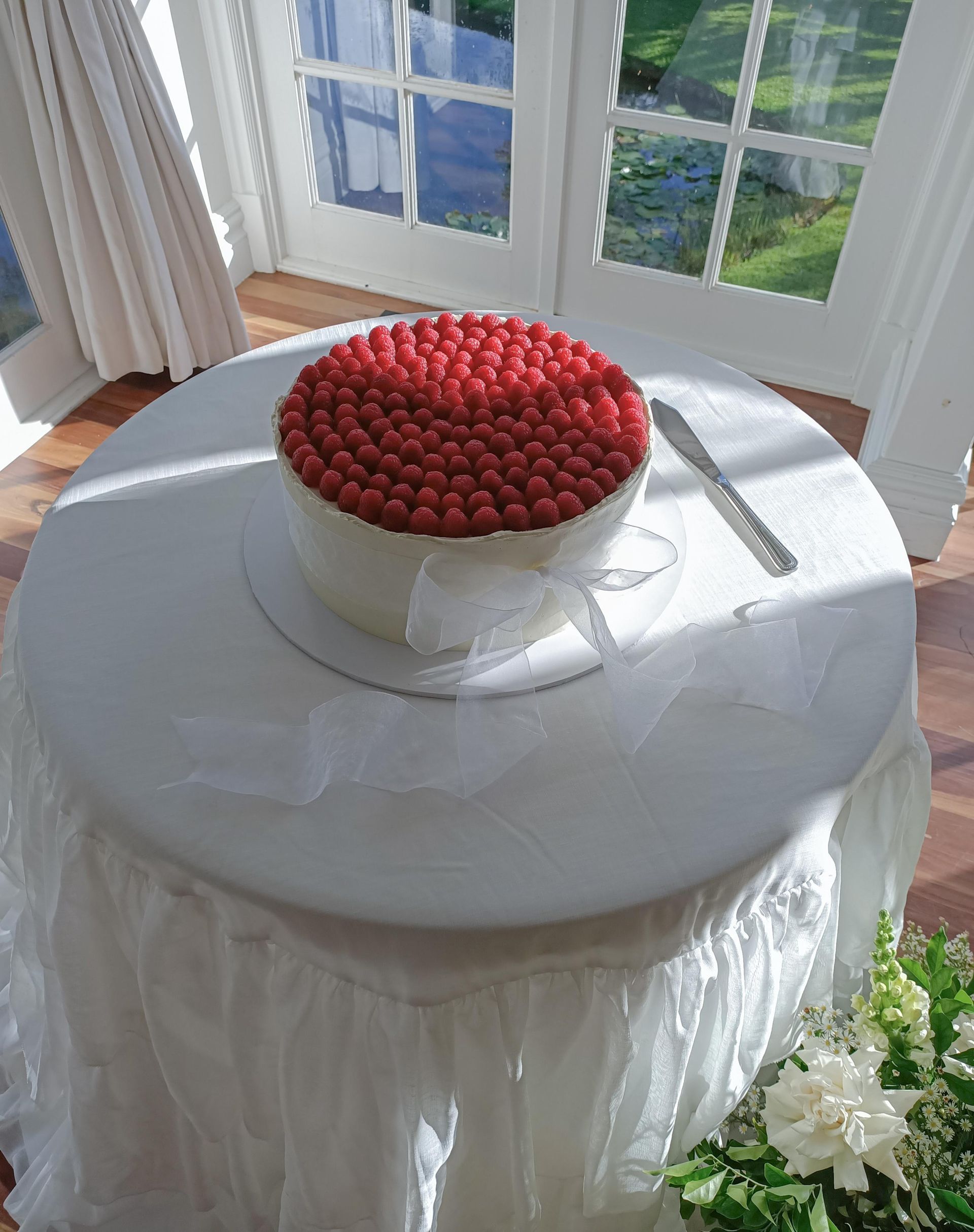  Fresh raspberry wedding cake Gold Coast