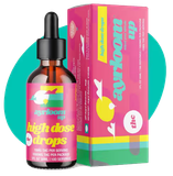 Pink Looner cannabis-infused lemonade can, pink and white design with logo, text: Pink Lemonade, 10mg THC.