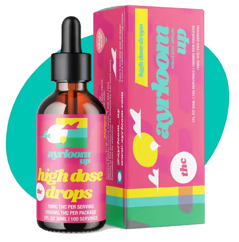 Pink Looner cannabis-infused lemonade can, pink and white design with logo, text: Pink Lemonade, 10mg THC.