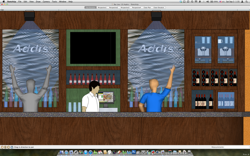 A computer screen shows a bar with a sign that says aeolus