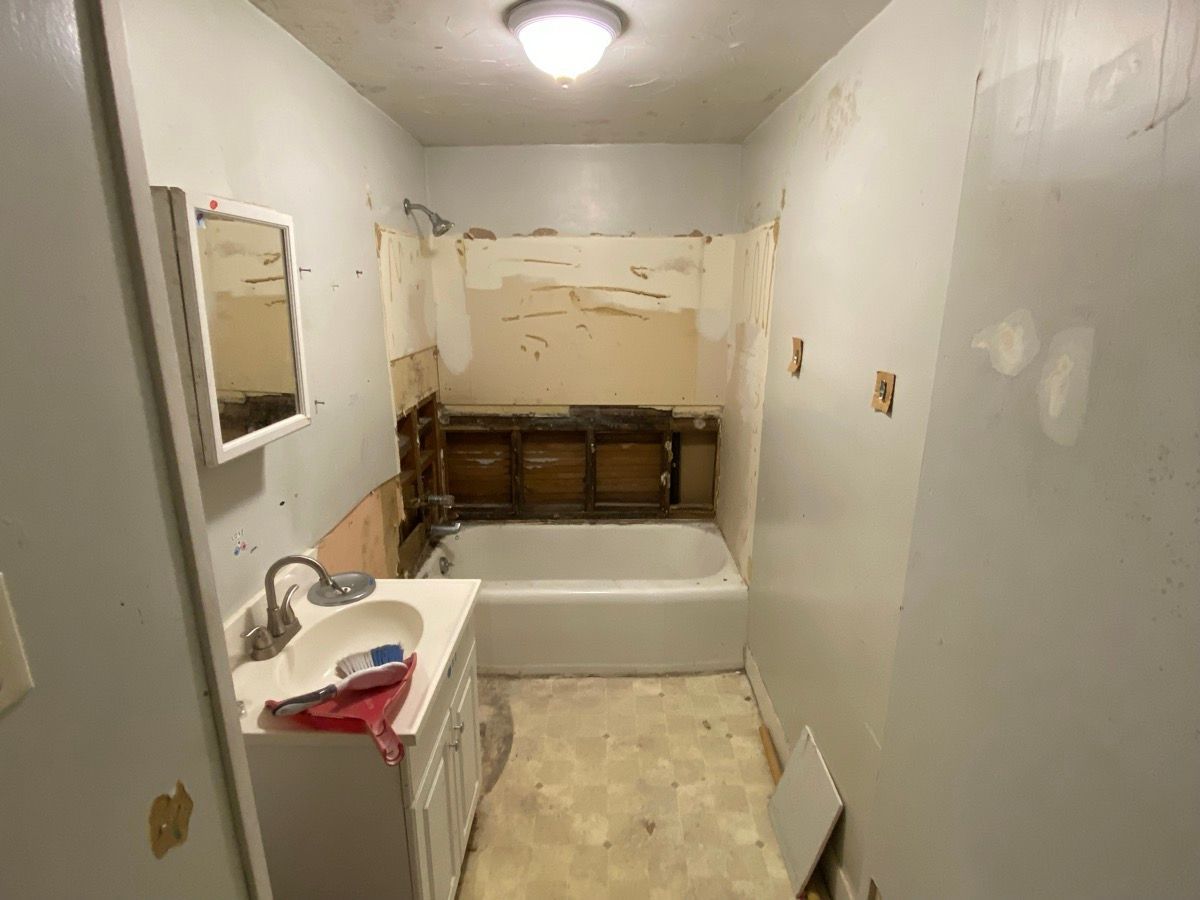 Western MA bathroom project before