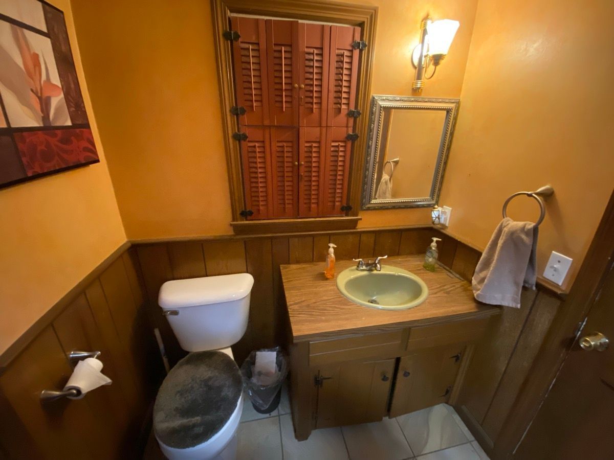 A bathroom before view prior to new bath remodel in Western MA