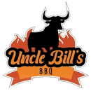 Uncle Bill's BBQ Logo for Uncle Bill's BBQ, featuring a black bull silhouette atop flames and text, with an orange banner below.