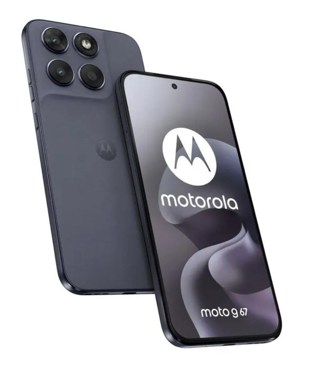 Dos smartphones Motorola Moto G51, vista frontal y trasera, en color gris oscuro.