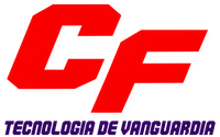 Logotipo rojo del CF con texto morado “TECNOLOGIA DE VANGUARDIA” debajo