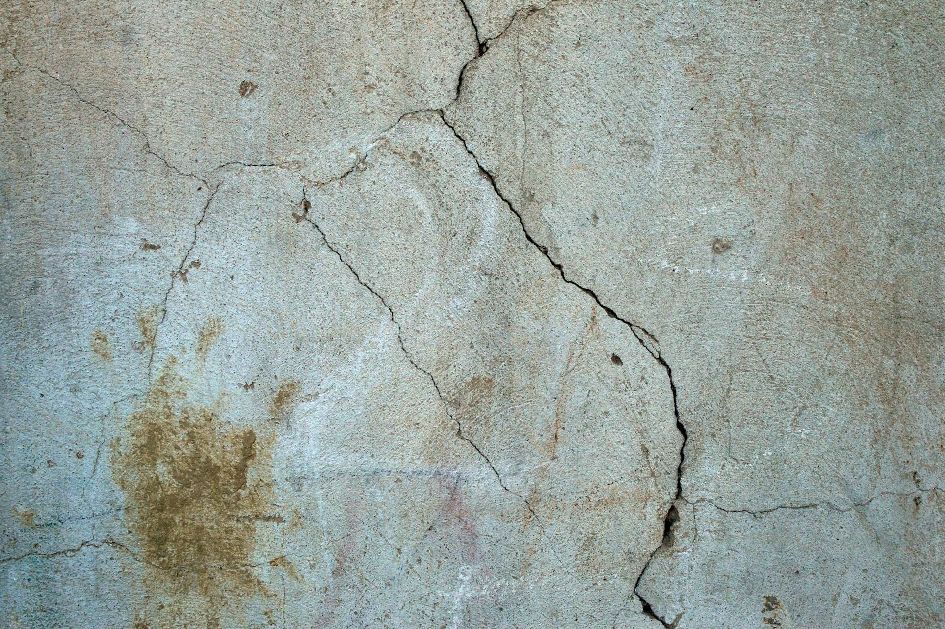 Cracked and damaged concrete