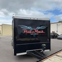 Black enclosed trailer with