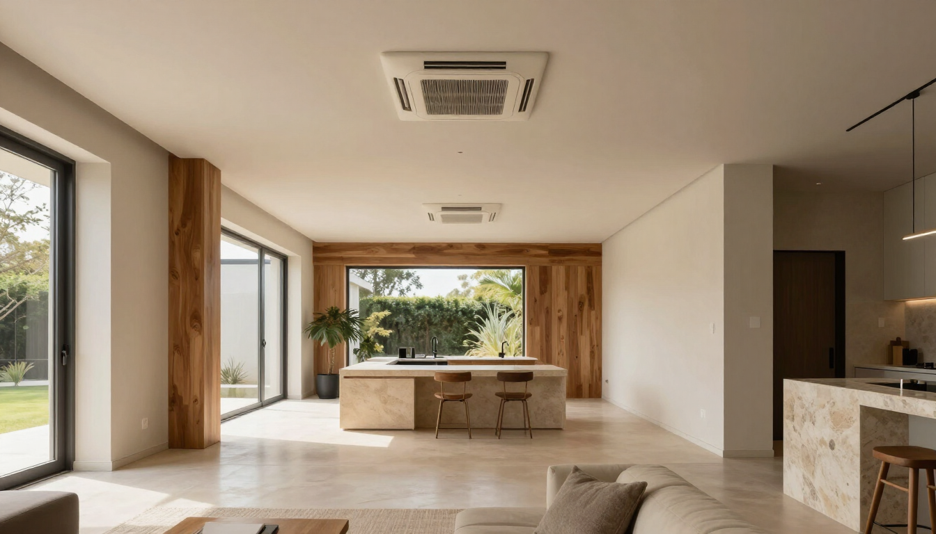 Climatización central instalada en una vivienda o local