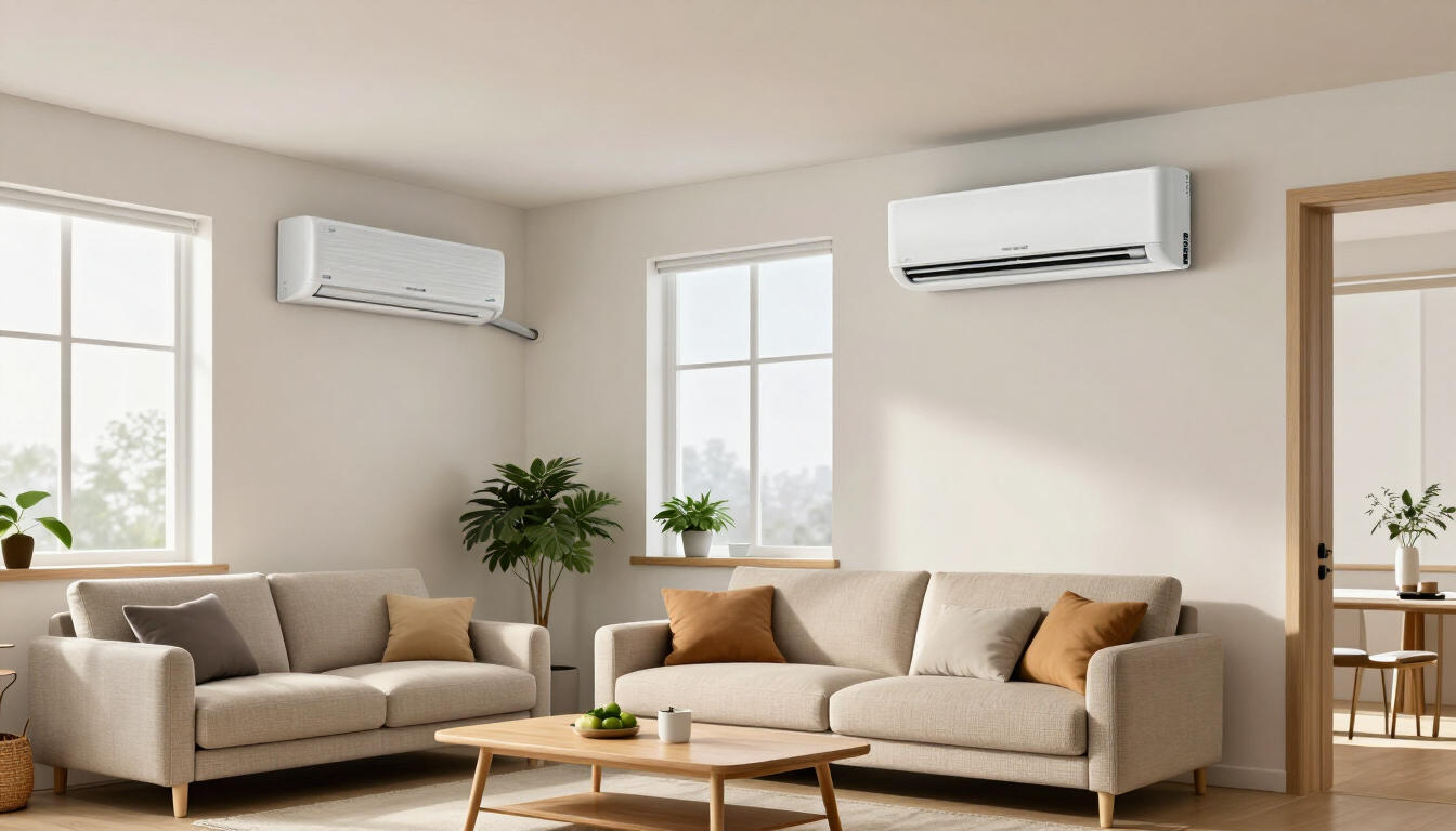 Aire acondicionado multisplit instalado en un hogar
