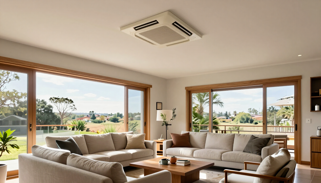 Climatización central instalada en una vivienda o local