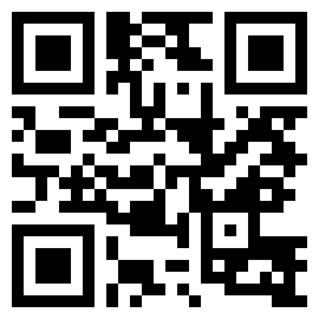 A black and white qr code on a white background.