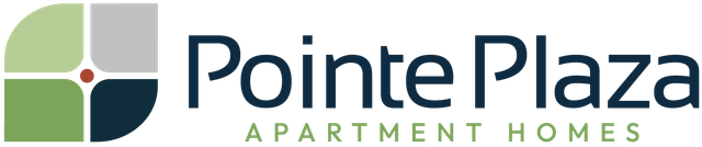 Pointe Plaza Apartment Homes logo with green and gray icon and blue text