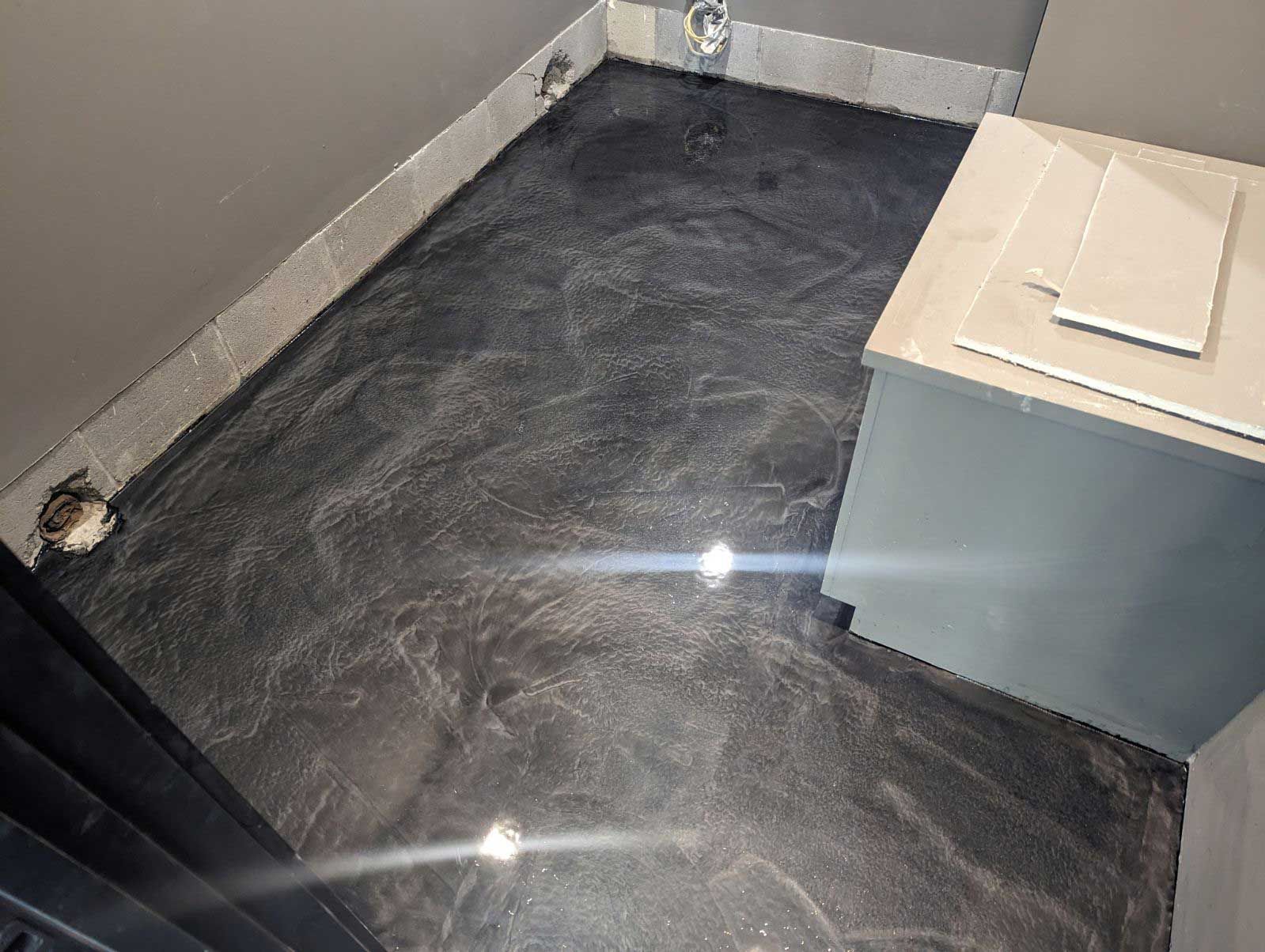 Black Marbled Epoxy Floor | Charleston, SC | Lowcountry Surface Coatings