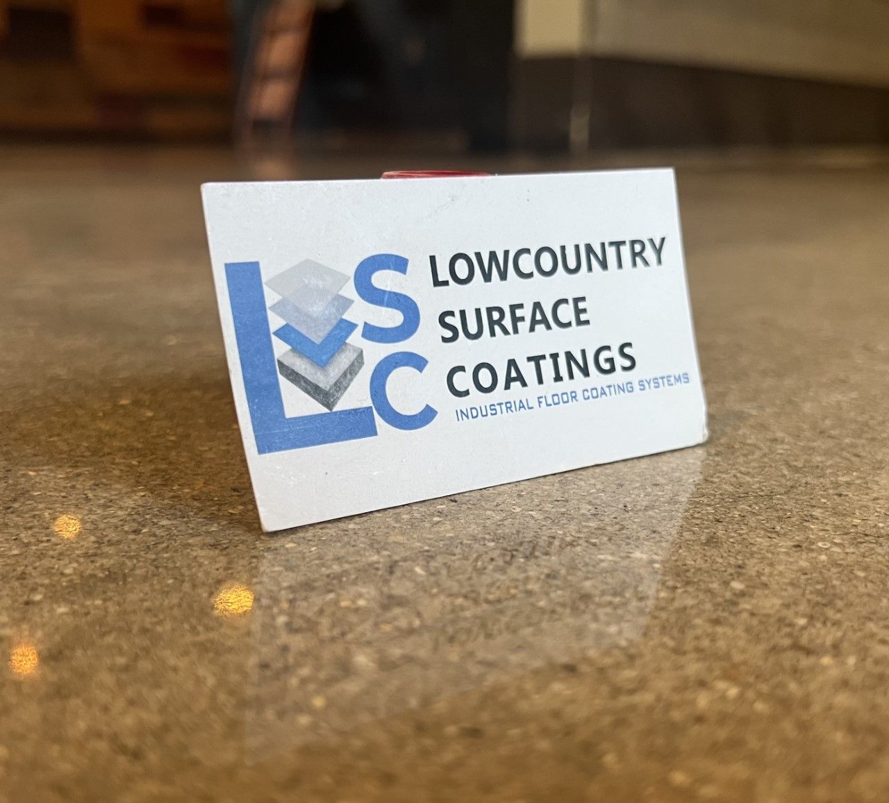 A business card for 