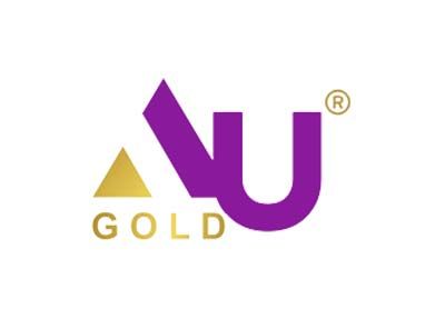 AU Gold logo in purple and gold with stylized letters and a small registered trademark symbol
