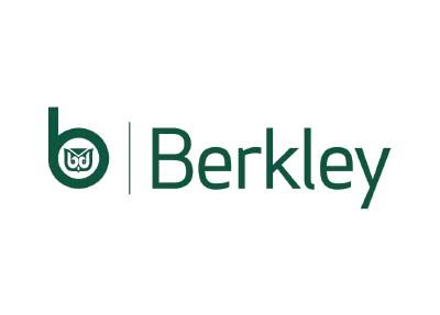 Berkley logo in dark green text with a stylized green icon on a white background