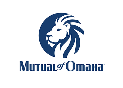 The logo for mutual of omaha is a lion in a circle.