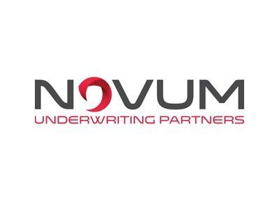 NOVUM Underwriting Partners logo in black and pink text on a white background