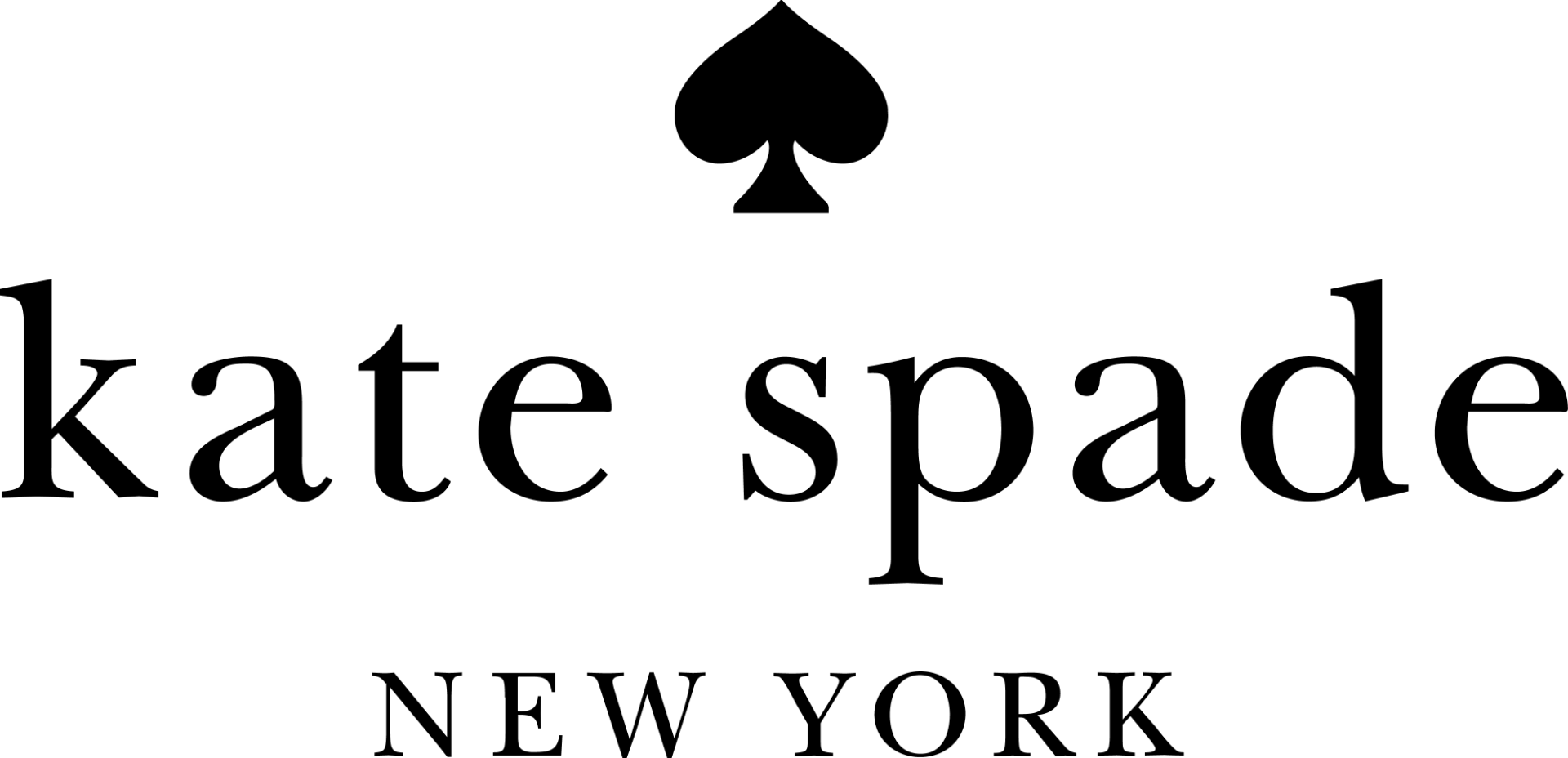 A black and white logo for kate spade new york