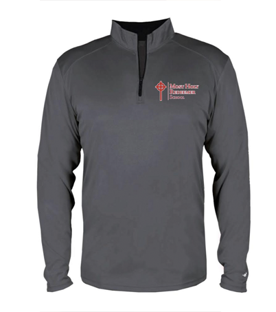 YOUTH Performance Poly Grey 1/4 zip