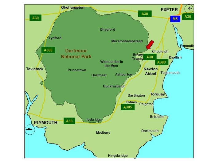 Leigh Farm approximate location map