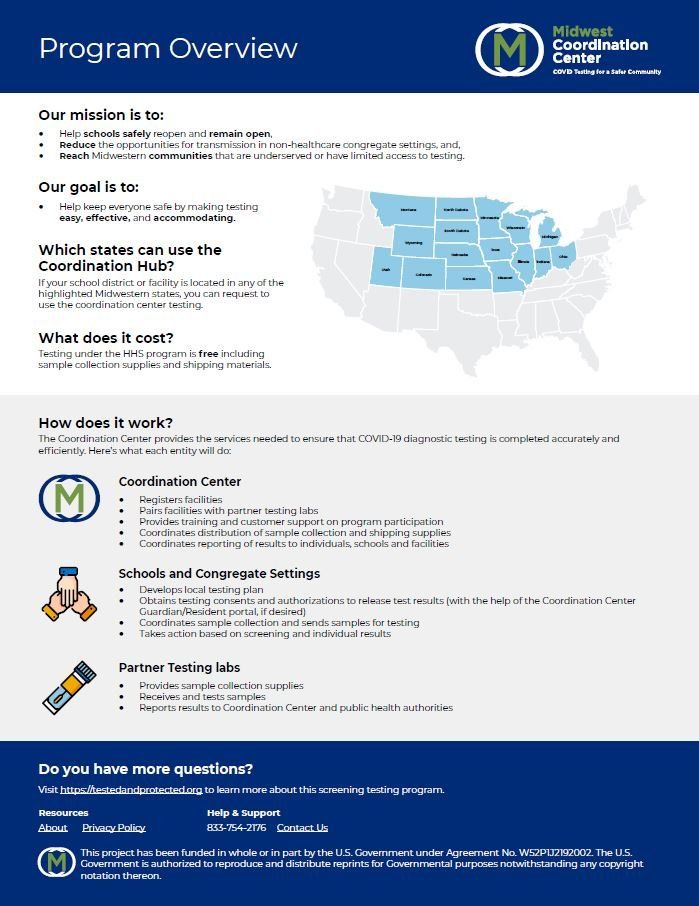 Midwest Coordination Center flyer