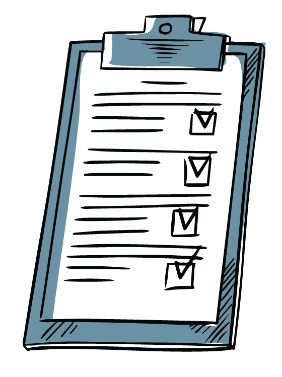 Person filling out paperwork