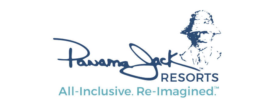 Logotipo de Panama Jack Resorts con la silueta de una palmera y el eslogan «Todo incluido. Reinventado»