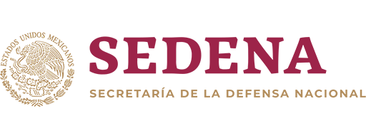 Logotipo de SEDENA, Secretaría de la Defensa Nacional, en tonos rojo y dorado sobre fondo blanco