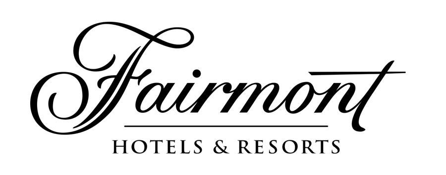 Logotipo de Fairmont Hotels & Resorts en una elegante tipografía negra sobre fondo blanco
