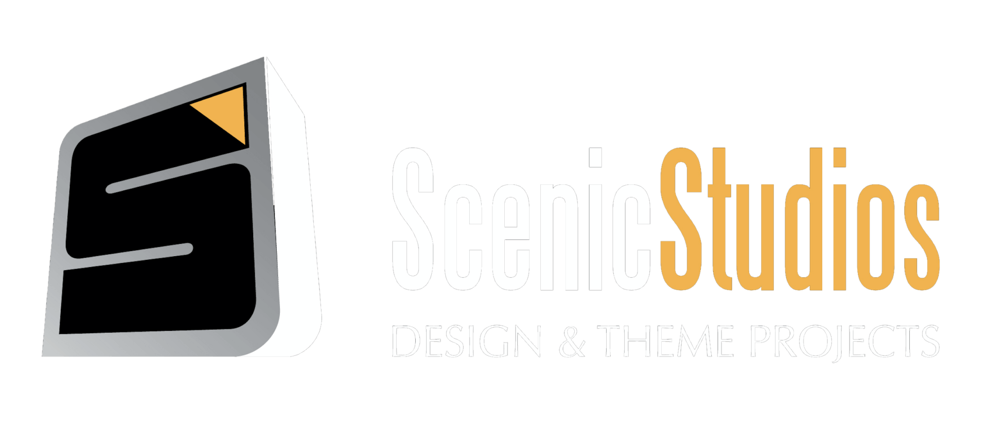 Logotipo de MSA Studios con un icono estilizado en negro, gris y naranja, y texto naranja sobre un fondo blanco