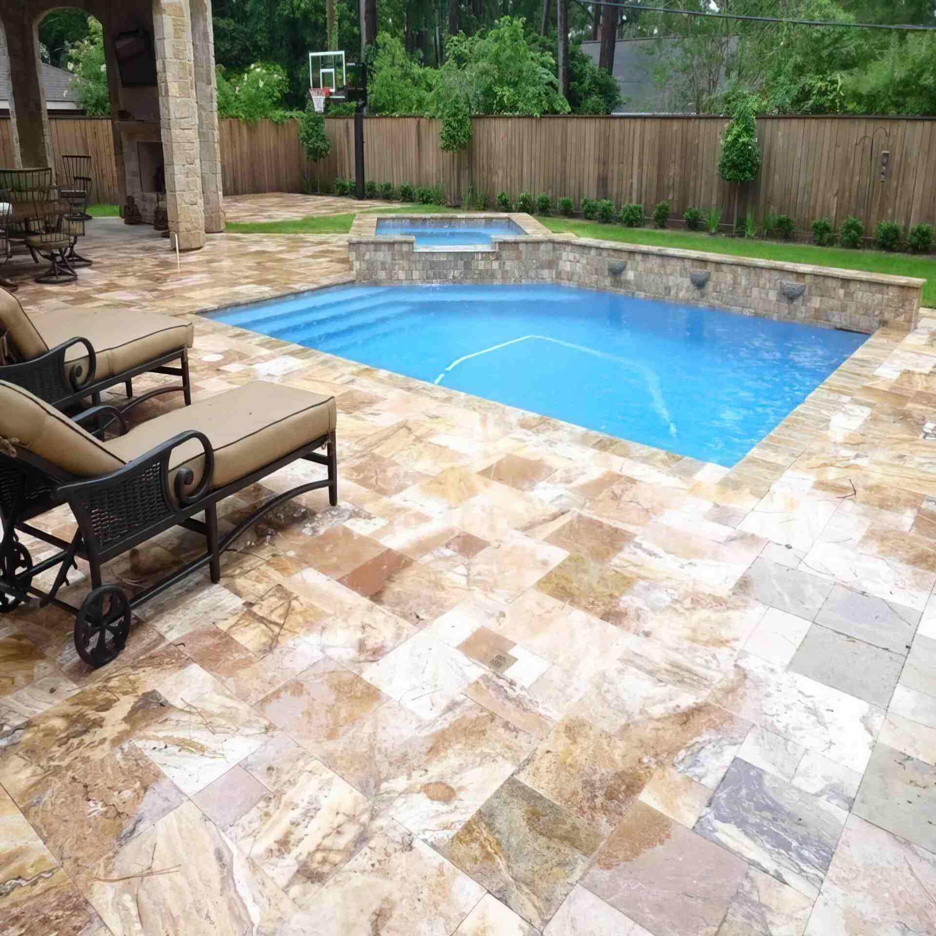 travertine pool and patio sealing