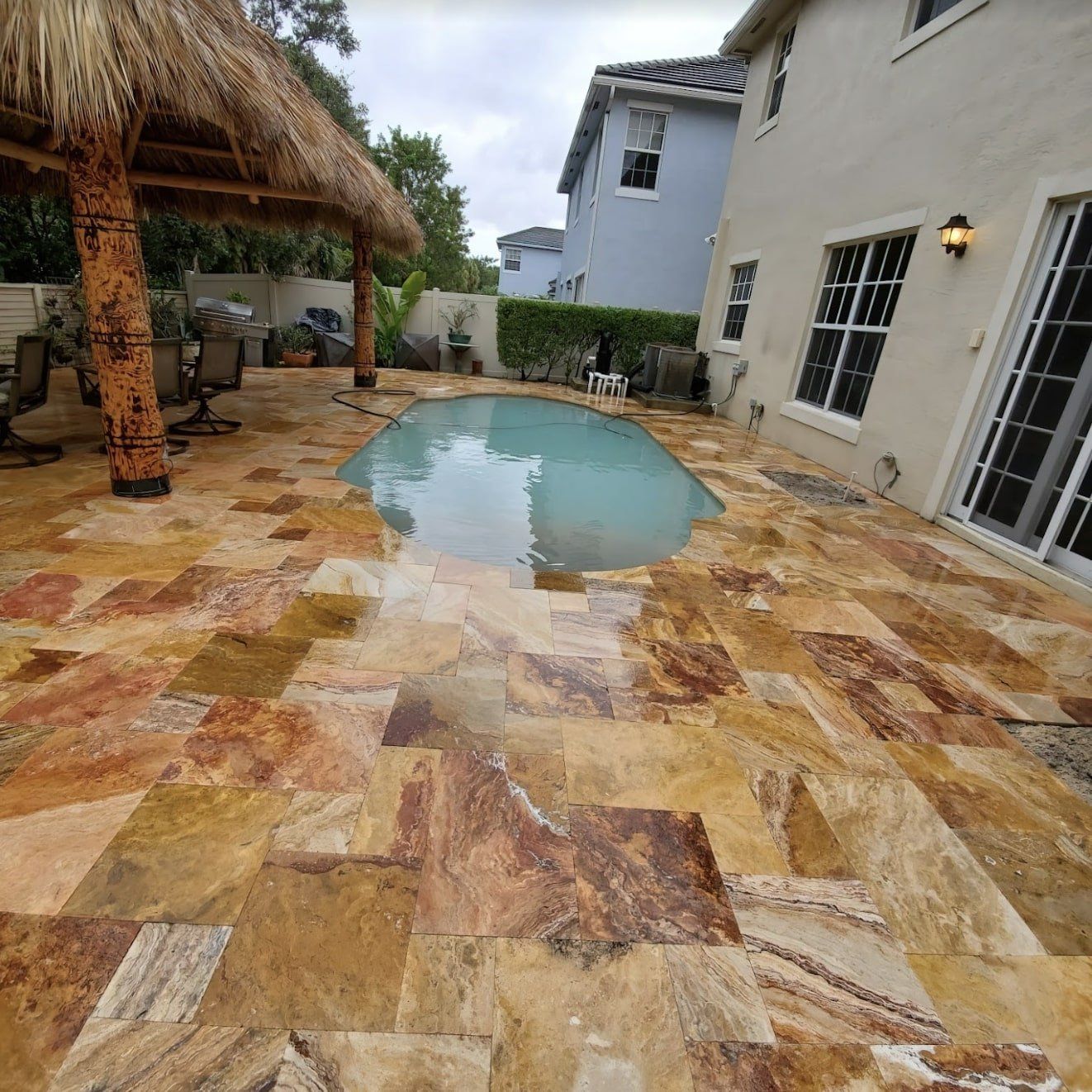 travertine pool and patio sealing