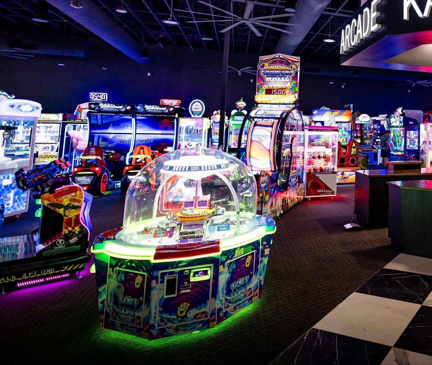 Games at an indoor arcade, one of the best indoor attractions Mesa AZ visitors reach in under 30 minutes Games at an indoor arcade, one of the best indoor attractions Mesa AZ visitors reach in under 30 minutes