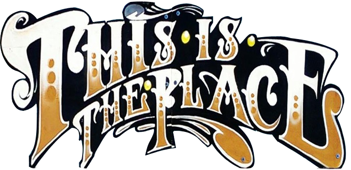 A logo for a band called this is the place