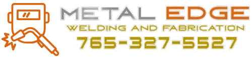 A logo for Metal Edge Welding & Fabrication with a phone number.