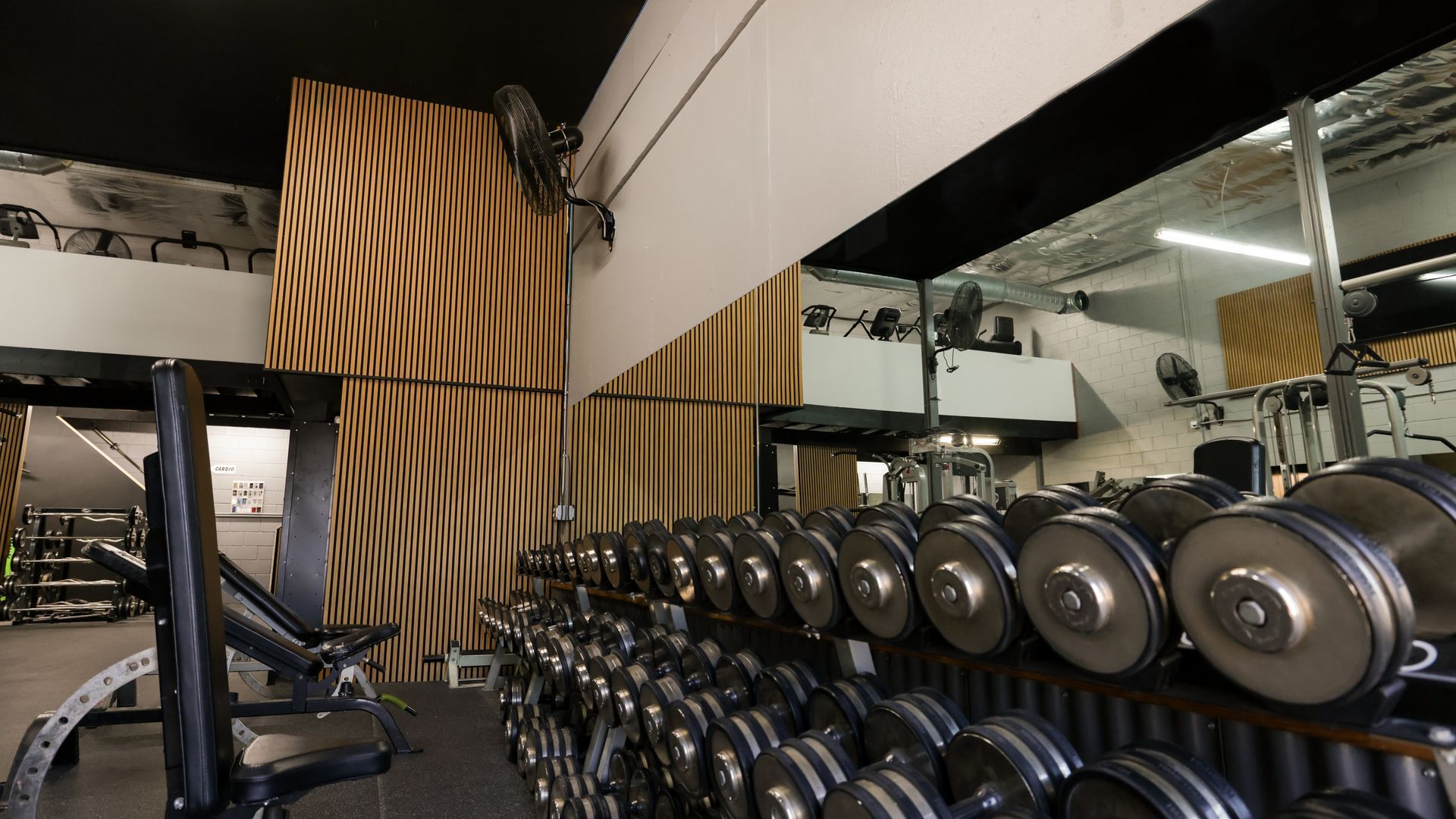 People running on treadmills in a gym; sunny setting. People running on treadmills in a gym; sunny setting.
