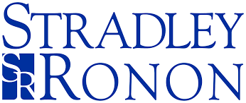 The blue company logo for Stradley Ronon with an