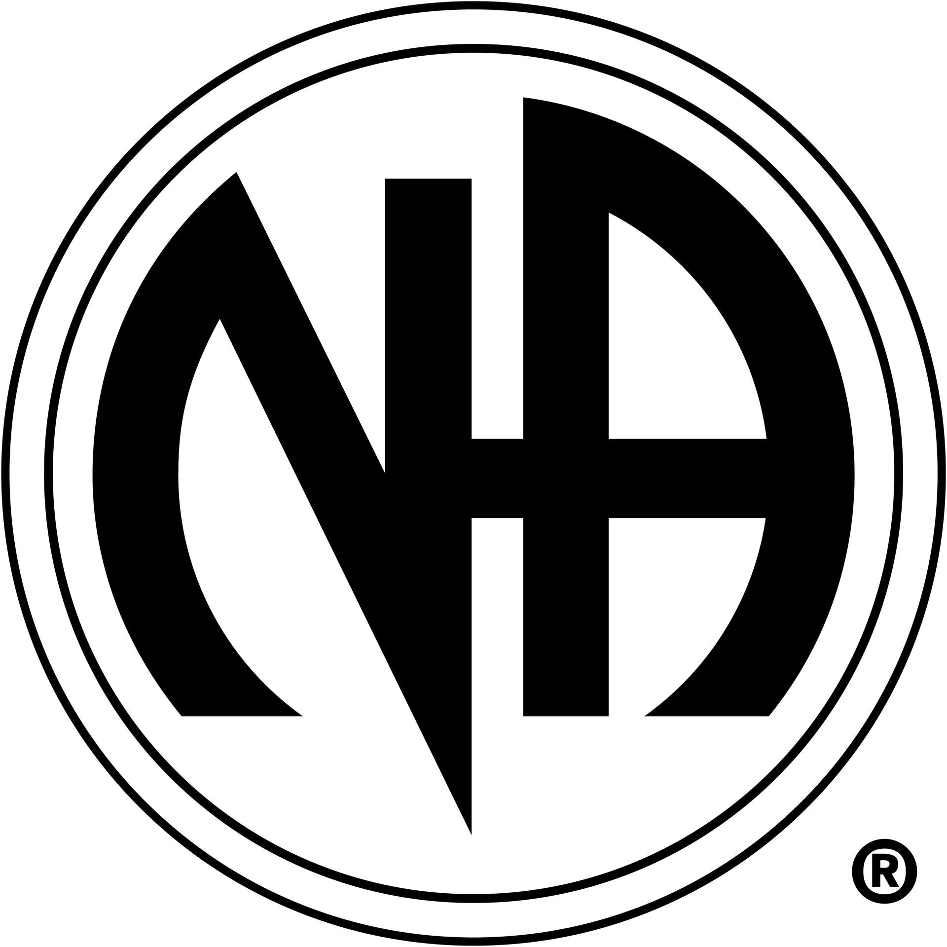 Black and white circular NH logo with a registered trademark symbol
