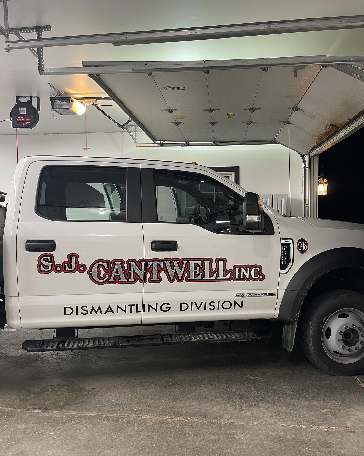 White work truck with 
