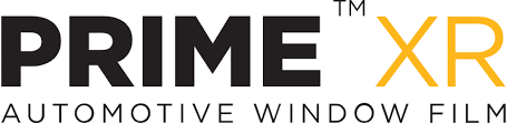 Logo for Prime XR Automotive Window Film in black and gold text.