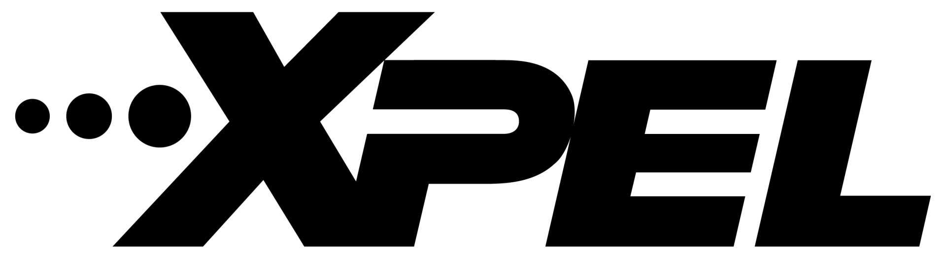 XPEL logo, black text and dots on a white background.