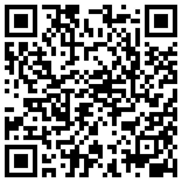 QR code with black and white squares.